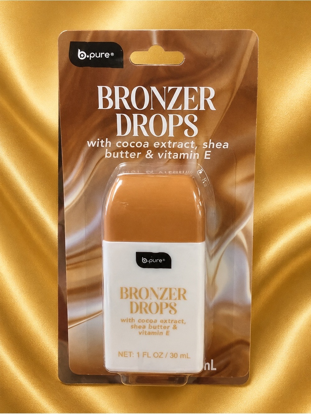 NEW 💛 b.pure Bronzer Drops - Golden Tan, 1 Fl oz. Coco Shea Butter & Vitamin E